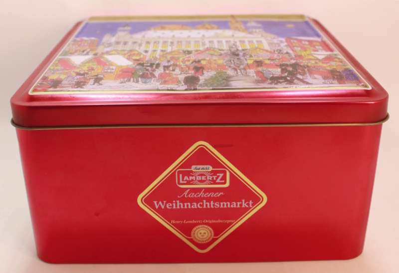 Aachener Weihnachtsmarkt Spezialitaten von Lambertz Chocolate Tin (Empty)