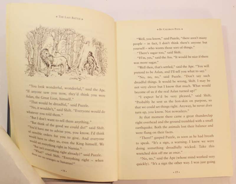 The Chronicles of Narnia `The Last Battle` by C.S. Lewis Hardcover Book