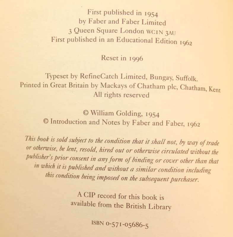 Lord Of The Flies by William Golding Softcover Book