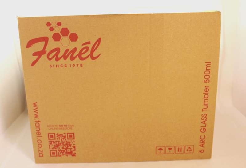 Six Black Label 500ml Draught Beer Glasses in Original Box