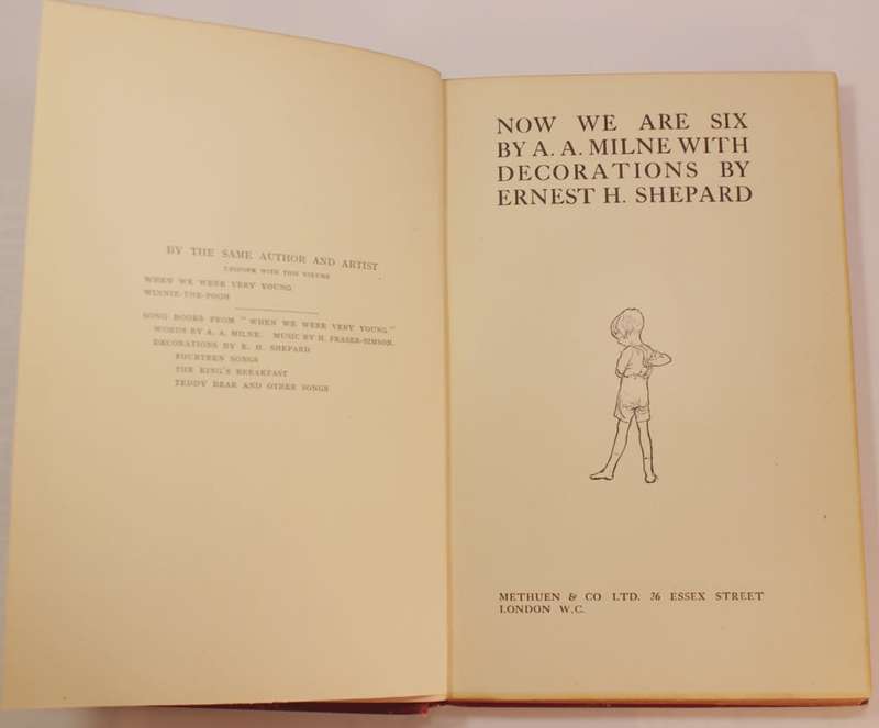 Now We Are Six by A.A. Milne Hardcover Book First Edition 1927 Methuen