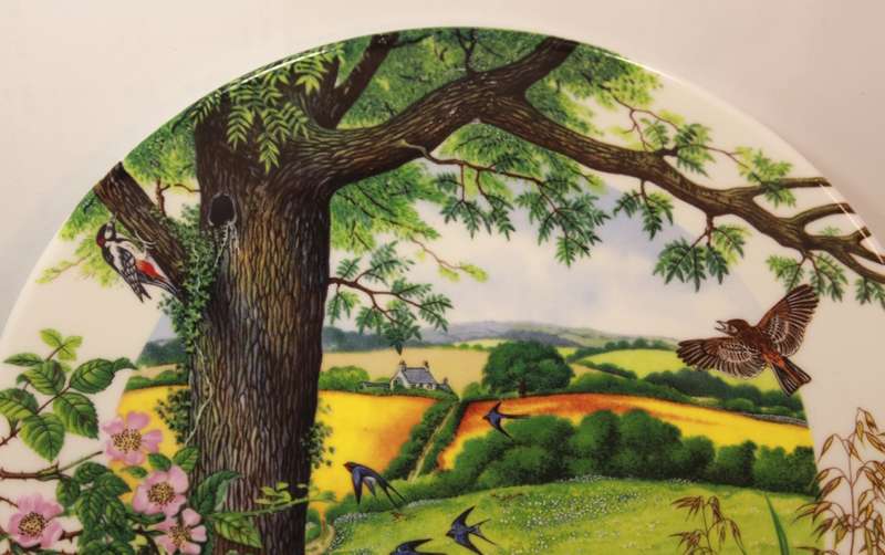 Wedgwood 1987 Bone China Wall Plate `Meadows and Wheatfields` Limited Edition #5767L by Colin Newman