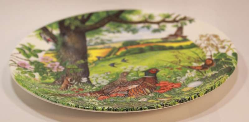 Wedgwood 1987 Bone China Wall Plate `Meadows and Wheatfields` Limited Edition #5767L by Colin Newman
