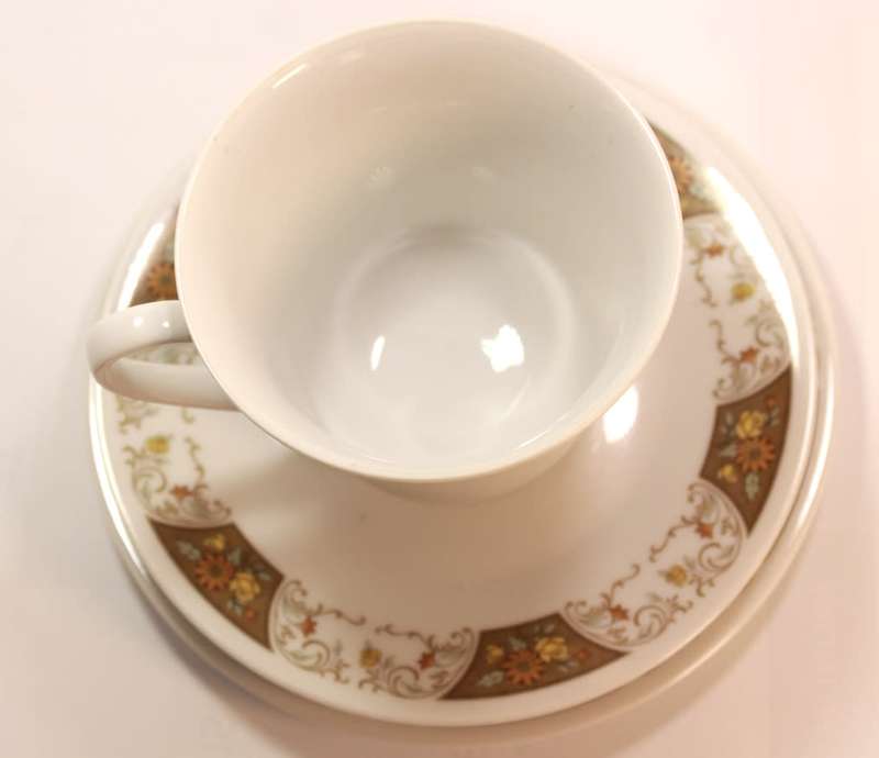 Filigree Pattern 424 Noritake Royal Ceramics White Bone China Tea Service Trio