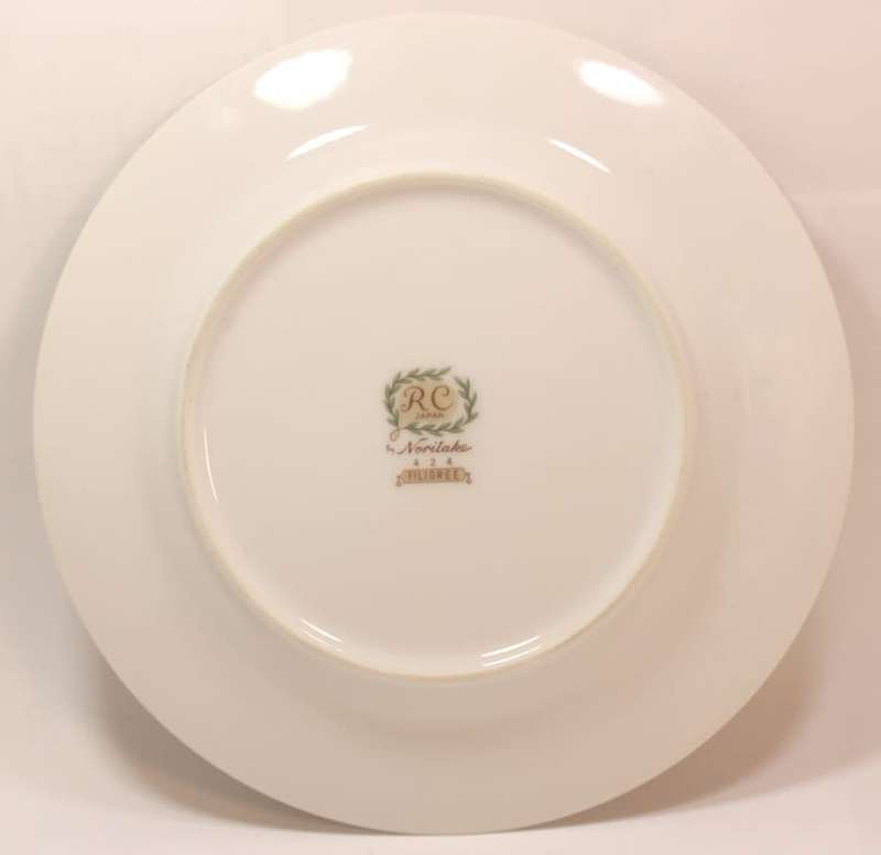 Filigree Pattern 424 Noritake Royal Ceramics White Bone China Tea Service Trio