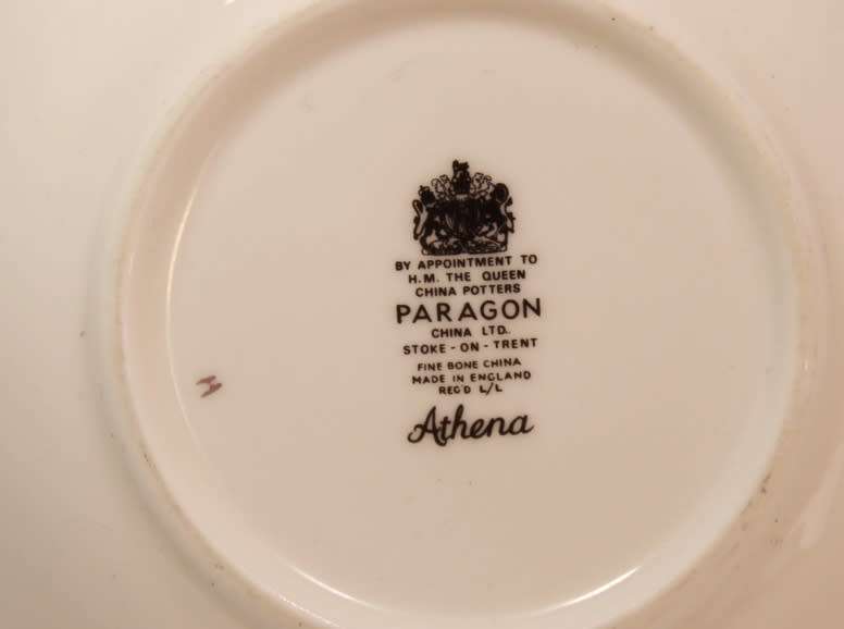 Pair of Paragon `Athena` Pattern Fine Bone China (Two) Cereal or Dessert Bowls