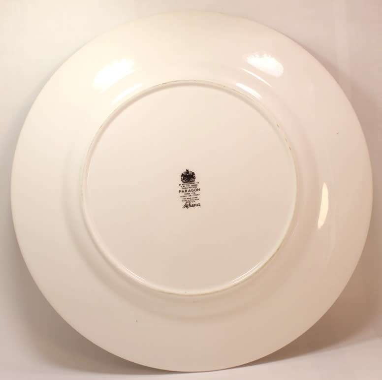 Pair of Paragon `Athena` Pattern Fine Bone China (Two) Dinner Plates