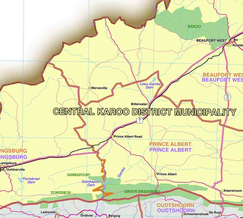 Western Cape Provincial Map - Printed Map