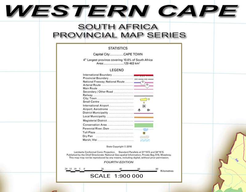 Western Cape Provincial Map - Printed Map