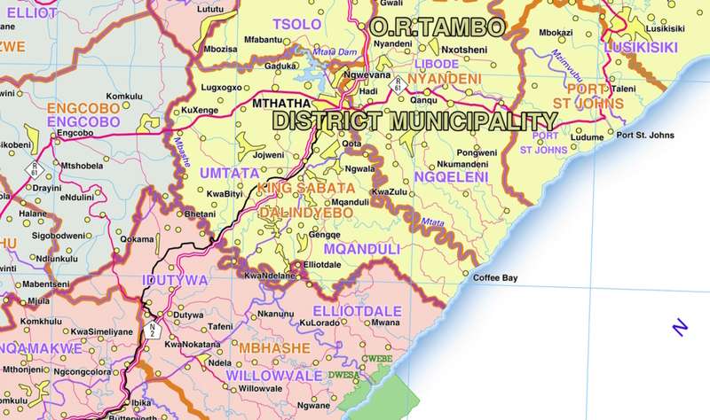Eastern Cape Provincial Map - Printed Map