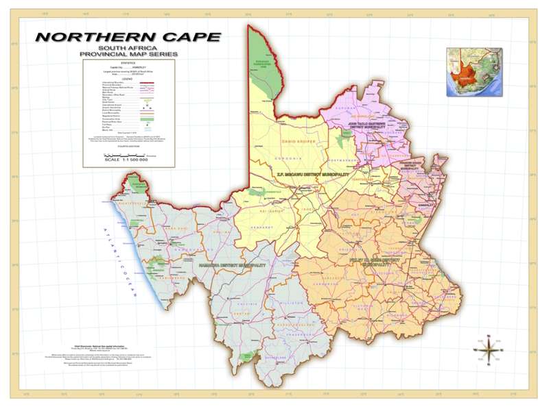 Northern Cape Provincial Map - Digital Download