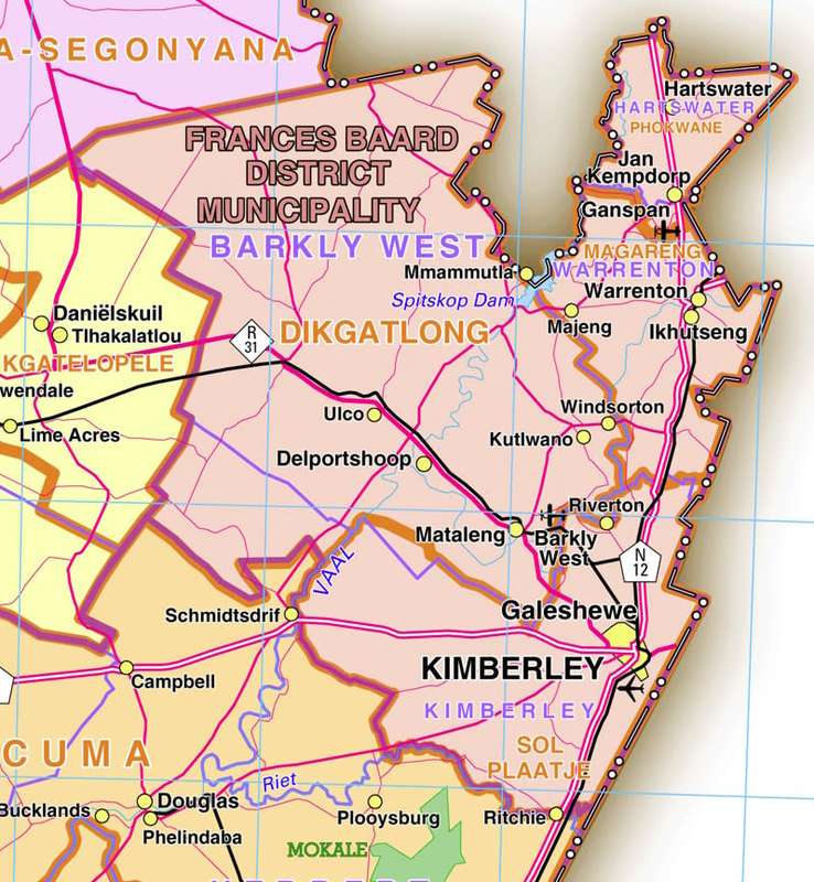 Northern Cape Provincial Map - Digital Download