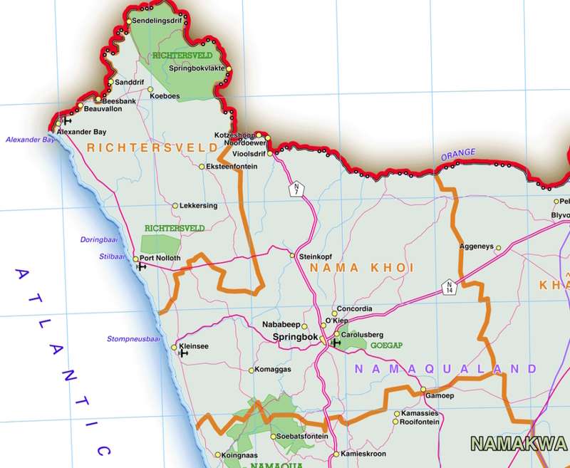 Northern Cape Provincial Map - Digital Download