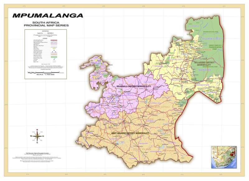 Mpumalanga Provincial Map - Digital Download