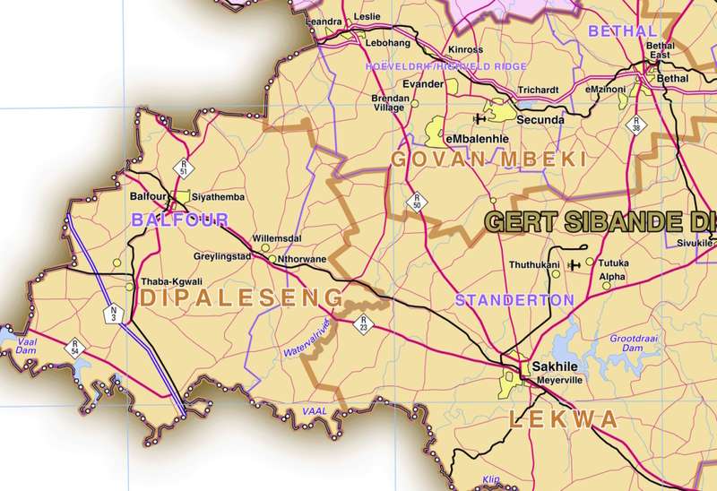Mpumalanga Provincial Map - Digital Download