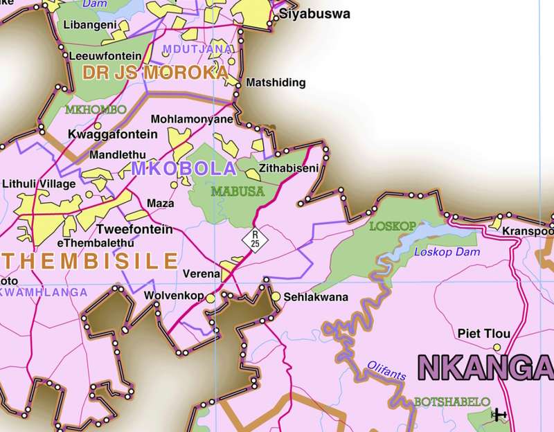 Mpumalanga Provincial Map - Digital Download