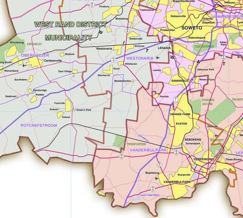 Gauteng Provincial Map - Digital Download