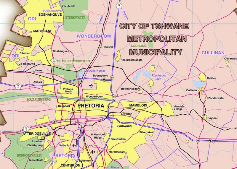 Gauteng Provincial Map - Digital Download