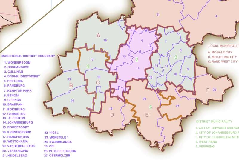 Gauteng Provincial Map - Digital Download