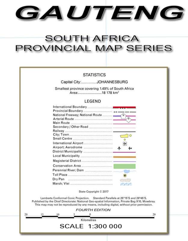 Gauteng Provincial Map - Digital Download