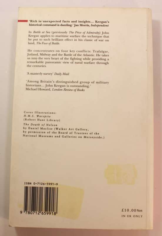 Battle At Sea From Man-Of-War to Submarine by John Keegan Softcover Book