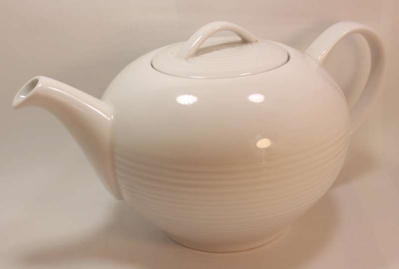 Gordon Ramsay Maze White Teapot, Milk Jug and Sugar Bowl, Stoneware Made in Indonesia