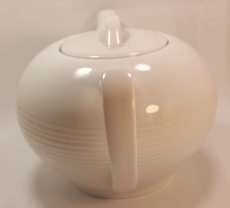 Gordon Ramsay Maze White Teapot, Milk Jug and Sugar Bowl, Stoneware Made in Indonesia