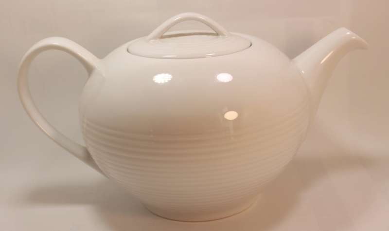 Gordon Ramsay Maze White Teapot, Milk Jug and Sugar Bowl, Stoneware Made in Indonesia