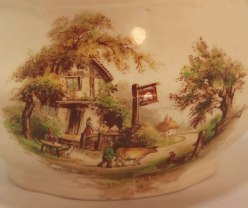 Vintage Alfred Meakin The White Horse Country Inn Milk Jug
