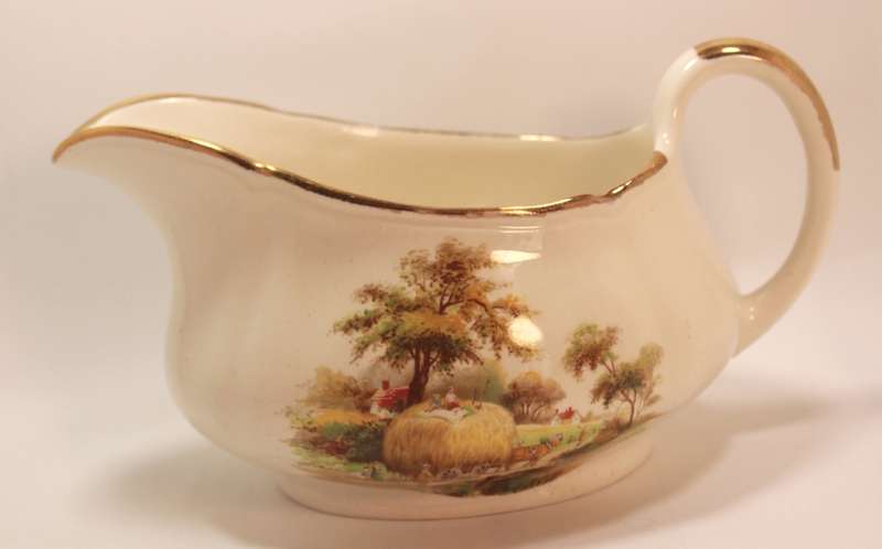 Vintage Alfred Meakin `The Hayride` Gravy Boat