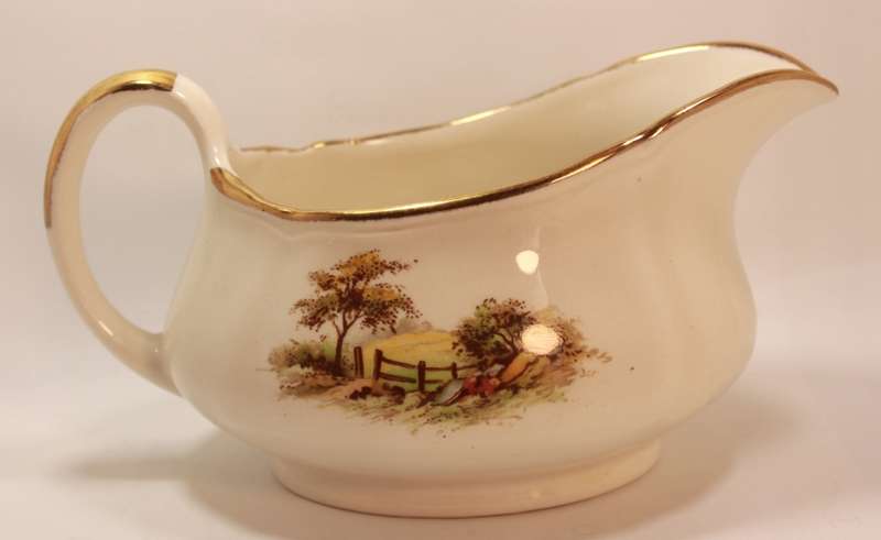 Vintage Alfred Meakin `The Hayride` Gravy Boat