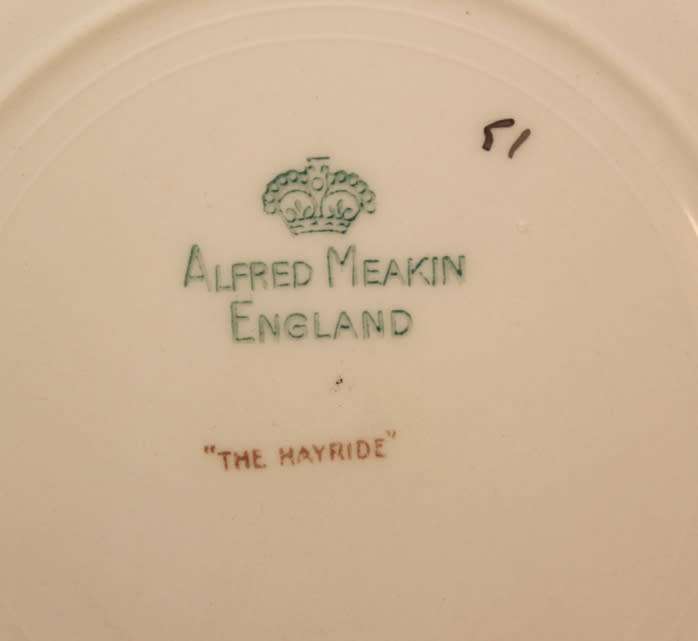 Vintage Alfred Meakin `The Hayride` Sideplate