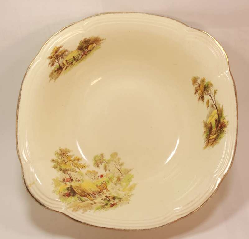 Vintage Alfred Meakin `The Hayride` Large Serving Bowl