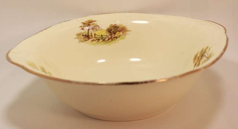 Vintage Alfred Meakin `The Hayride` Large Serving Bowl