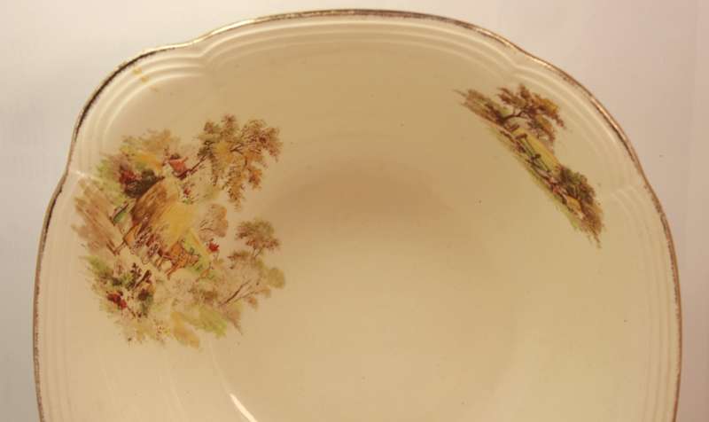 Vintage Alfred Meakin `The Hayride` Large Serving Bowl