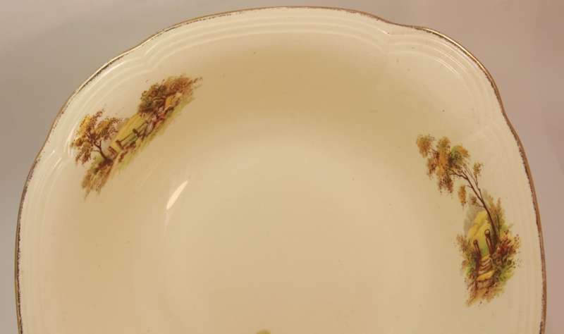 Vintage Alfred Meakin `The Hayride` Large Serving Bowl