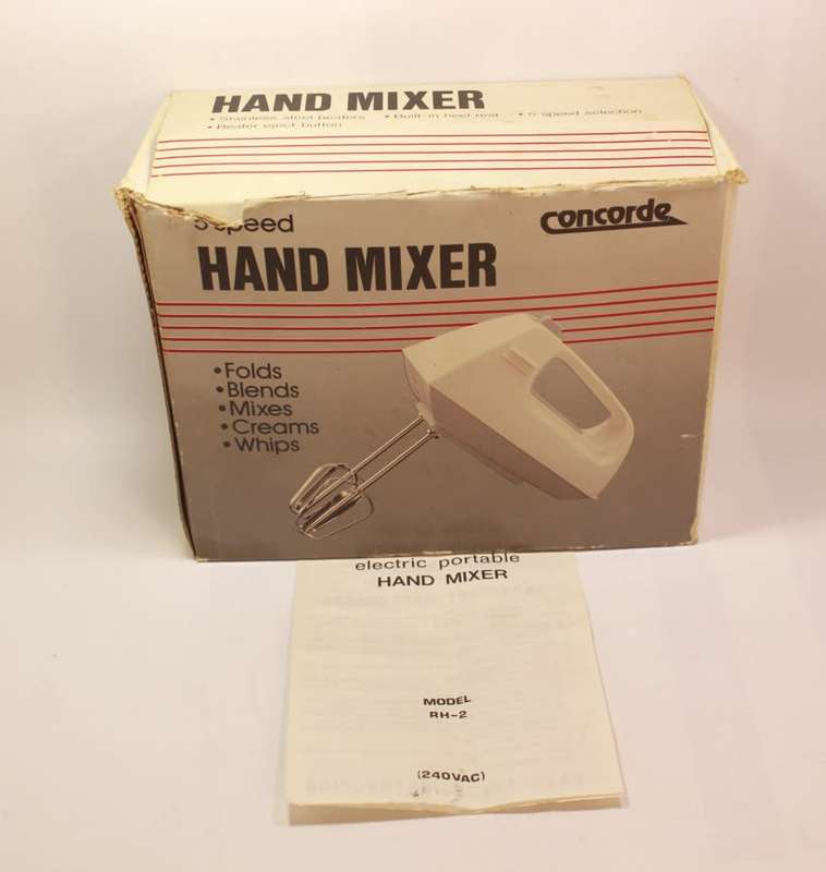 Vintage Concorde 5 Speed Hand Held Mixer Model RH-2