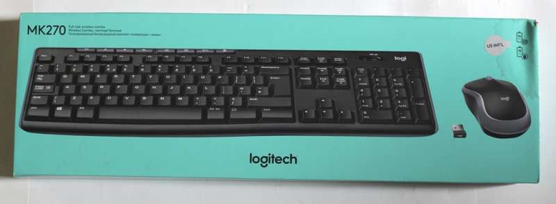 New Logitech MK270 Wireless Keyboard and Mouse Combo, Slightly Damaged Box