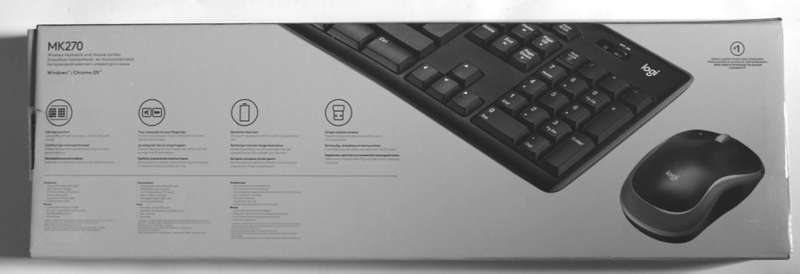 New Logitech MK270 Wireless Keyboard and Mouse Combo, Slightly Damaged Box