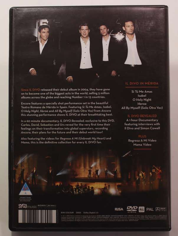Il Divo Encore Live Performance DVD