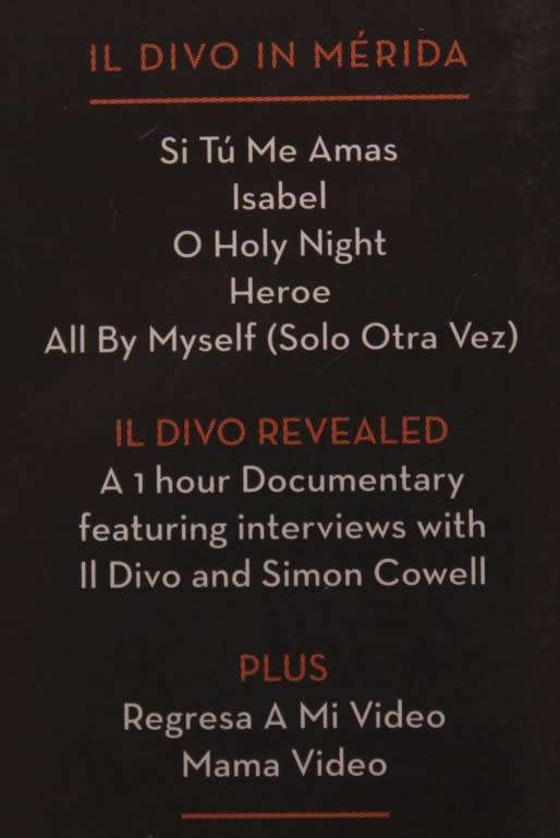 Il Divo Encore Live Performance DVD