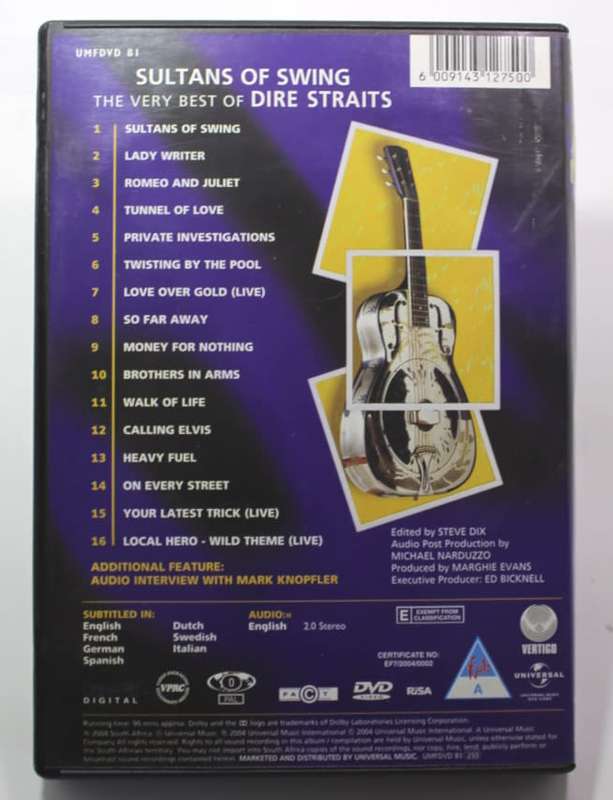 Sultans of Swing The Very Best Of Dire Straits DVD