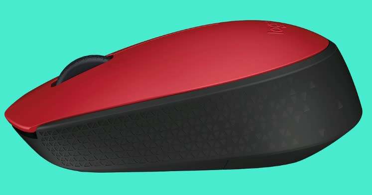 Logitech M171 Wireless Mouse Red With Black Trim