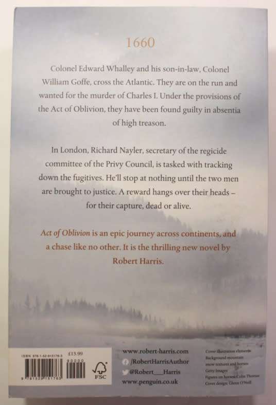 Act Of Oblivion by Robert Harris Softcover Book
