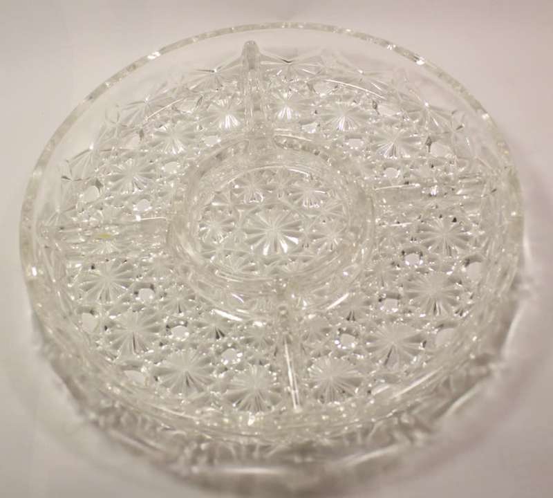 Classic Style Luxhem De Veropa Hors d`Oeuvres & Dip Divider 5 Section Crystal Glass