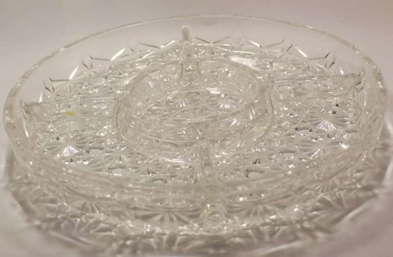 Classic Style Luxhem De Veropa Hors d`Oeuvres & Dip Divider 5 Section Crystal Glass
