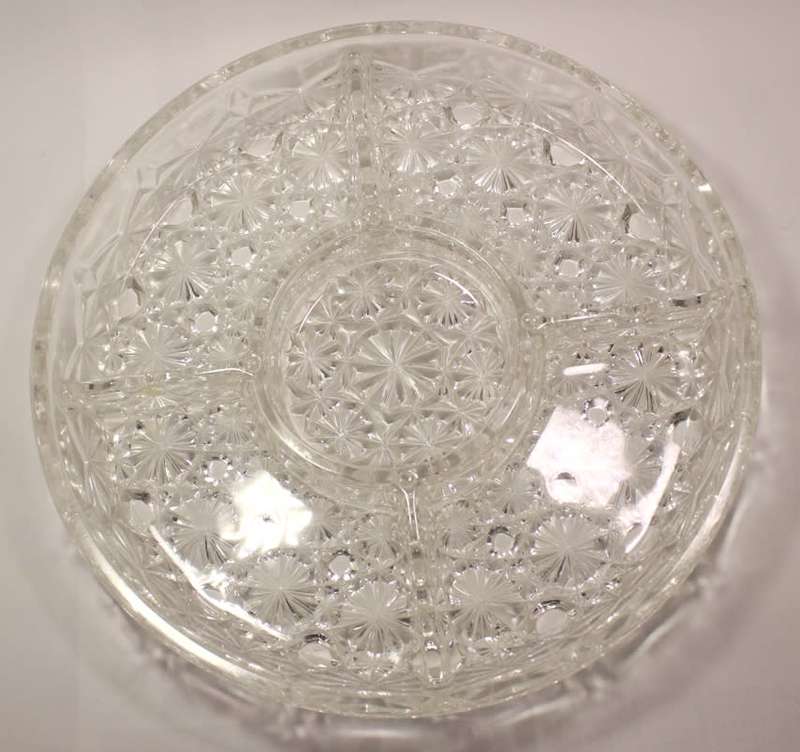 Classic Style Luxhem De Veropa Hors d`Oeuvres & Dip Divider 5 Section Crystal Glass