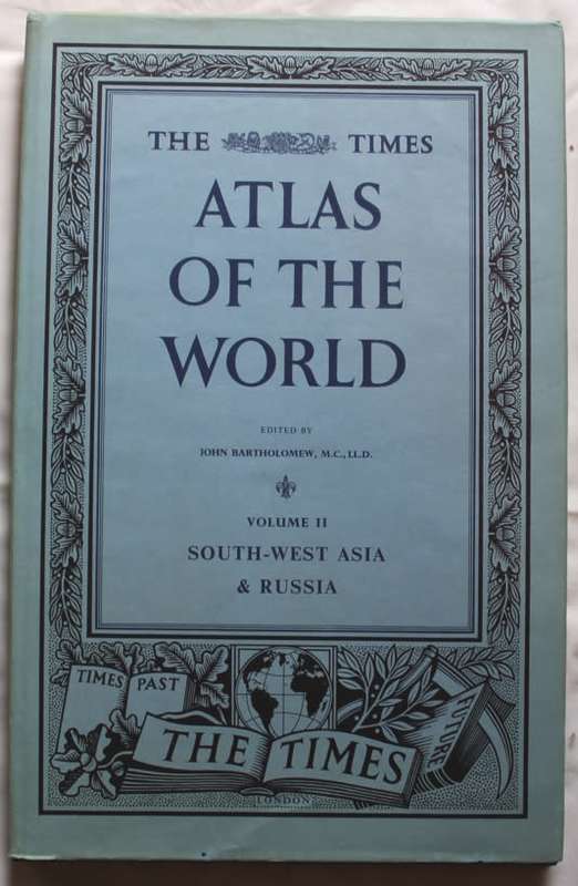 The Times Atlas of The World 1958 Mid-Century Edition, 5 Volumes Large Format Hardcover Atlases