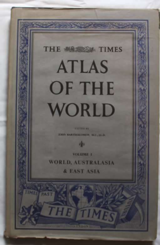 The Times Atlas of The World 1958 Mid-Century Edition, 5 Volumes Large Format Hardcover Atlases