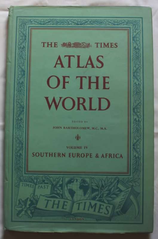 The Times Atlas of The World 1958 Mid-Century Edition, 5 Volumes Large Format Hardcover Atlases